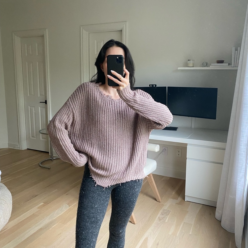 Rag Poets Mauve Sweater